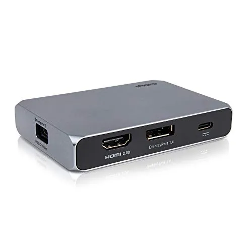 CalDigit USB-C Gen 2 SOHO-Dock - 10 Gbit/s & 4K 60 Hz - Weiteres Notebook-Zubehör mit 8 Anschlüssen, UHS-II Kartenleser und Passthrough-Aufladung für optimale Konnektivität und blitzschnelle Datenübertragung.