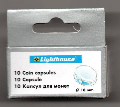 LEUCHTTURM MÜNZKAPSELN  FÜR 18 mm MÜNZEN