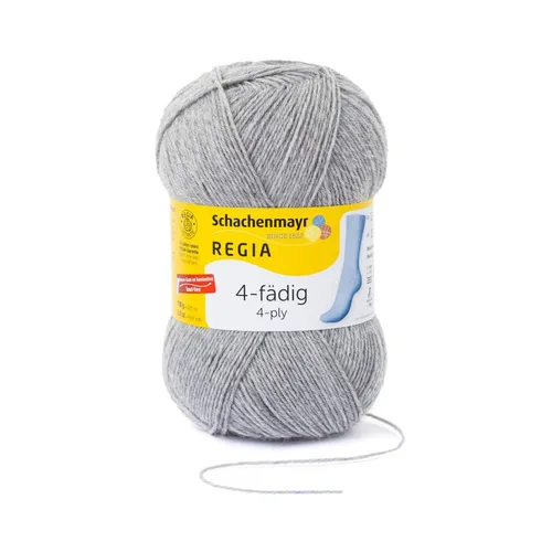 4-FÄDIG 100g von REGIA - HELLGRAU MELIERT (01991) - 100 g / ca. 420 m Wolle
