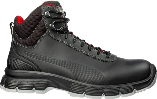 PUMA Knöchelstiefel PioneerMid - S3-Sicherheitsschuhe mit Stahlkappe und FAP-Durchtrittschutz, ideal für höchste Sicherheit und Komfort am Arbeitsplatz.