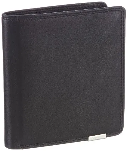 Bodenschatz Herren Geldbörse 8-621 KN 01, Schwarz - Hochwertige Bifold Geldbörse aus 100% Rindleder mit 20 Kartenfächern, ideal für die Organisation von Ausweisen und Kreditkarten. Zeitloses Design für jeden Anlass.