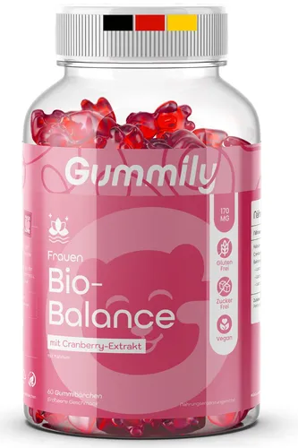 Gummily® Premium BIO BALANCE Gummibärchen- Cranberry Intimflora Gummies - 2-Monats-Vorrat