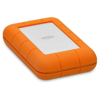 LaCie Rugged USB-C 3.0 4TB HDD 2.5 Zoll - Stoßfestes Design, ideal für unterwegs mit Rescue-Plan