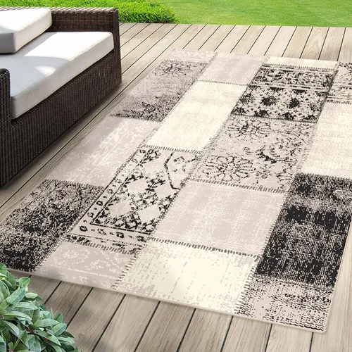 Karat Outdoorteppich Cotton | Grau | 200 x 290 cm von Floordirekt