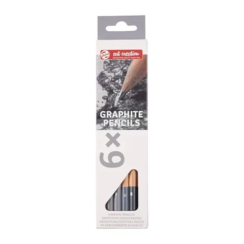Talens Art Creation - Graphitbleistift Set - 6 Stück - HB bis 8B - Künstler Zeichnen Skizzieren - Umweltfreundliche Verpackung