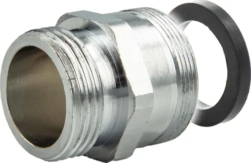 tecuro Mischdüse - Armaturen Adapter für Gartenschlauch M28x1 x 3/4 Zoll, verchromt