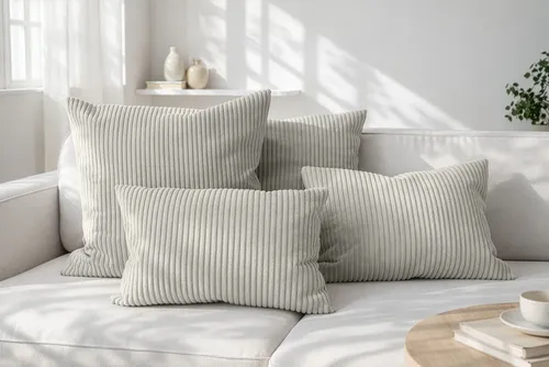 Amilian Dekokissen 4er Set – Weiche Zierkissen für Sofa und Bett