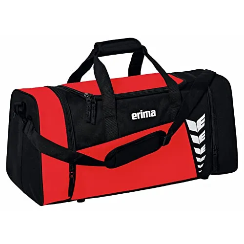 Erima Sporttasche Six Wings L, rot, 76 Liter - Klassische Sporttasche mit großem Stauraum, integriertem Nassfach und verstellbarem Schultergurt. Ideal für Sportler, die Funktionalität und Haltbarkeit schätzen.