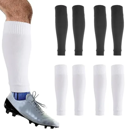 Produktbild Pcs Kompressions Wadenschutz, Kompression Stulpen, Waden Kompressionsstrümpfe Ohne FUß FÜR Training, Sport,Wadenmuskelzerrungen,Herren Und Damen Kompressions Wadenbandage(Schwarz, Weiß) 4