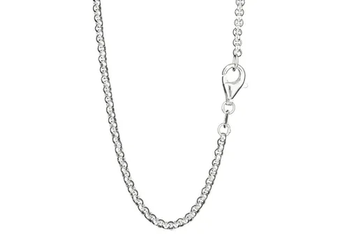 NKlaus 70cm Erbskette aus 925 Silber - Hochwertige Damenkette aus 925 Sterling Silber, 70cm lang und 9,2g schwer. Ideal für einen majestätischen Auftritt dank ihrer imposanten Schwere.
