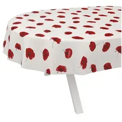 ANRO Wachstuch Tischdecke Mohnblumen 200x140 cm in rot von ANRO