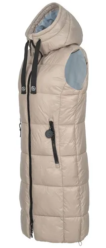 SUBLEVEL Steppweste Damen mit Kapuze Waistcoat lange Winter Weste Bodywarmer Waistcoat