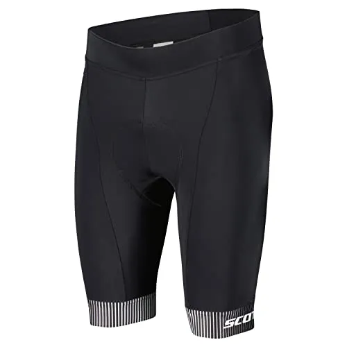 Scott Shorts M's RC Team ++ black/white XXL - Herren Radhosen & Shorts mit rutschfestem Silikonstreifen am Saum für optimalen Tragekomfort und das neue SCOTT ++ Performance Hosenpolster für lange Fahrten.