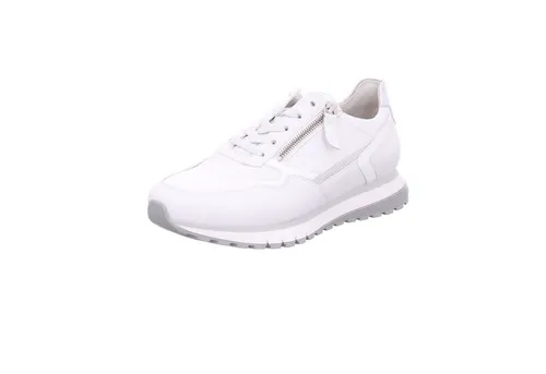 Gabor TURIN Damenschuhe - Halbschuhe - Sneaker in Weiß - Gabor Sneaker in Weite H aus hochwertigem Nappaleder. Mit Wechselfußbett für individuellen Komfort und Gummisohle für sicheren Halt. Ideal für entspannte Freizeitaktivitäten.