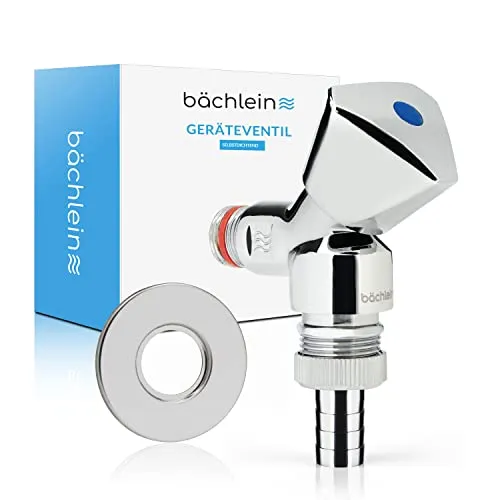 Bächlein Universal Geräteventil selbstdichtend mit Rückflussverhinderer - 1/2 Zoll Wandanschluss für einfache Montage ohne Adapter. Das selbstdichtende Gewinde und integrierte Rückflussverhinderer garantieren sicheren Betrieb. Hochwertiges Messing sorgt für geprüfte Qualität.