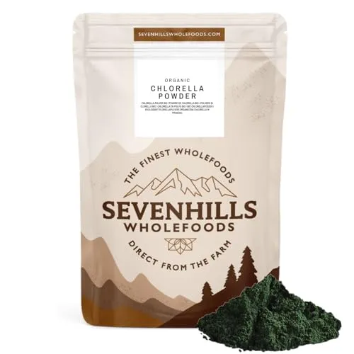 Sevenhills Wholefoods Chlorella-Pulver Bio 1kg, Gebrochene Zellwand, Natürliche Körperentgiftung, detox, photosynthesis