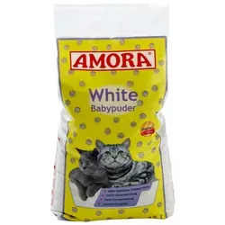 Amora 28330 White Katzenstreu mit Babypuderduft 15 Liter - Katzenstreu mit Babypuderduft, ultra saugfähig und perfekt für eine frische und saubere Katzentoilette, 15 Liter Inhalt.