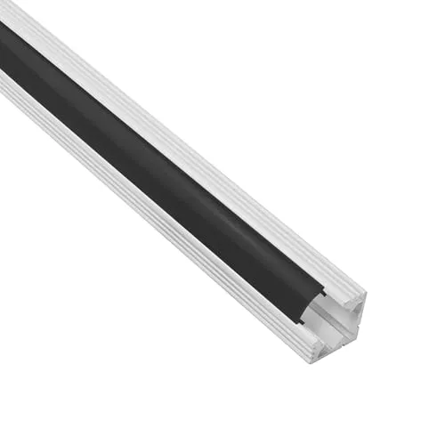 tktrading24 A19 LED Profil Weiss mit Abdeckung - Premium Eckprofil 90° - 2m schwarz