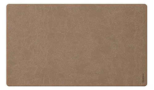 Rhodiarama Schreibunterlage S - Elegante taupefarbene Kunstlederunterlage - Schreibtischunterlagen: Weiche, flexible Schreibunterlage aus italienischem Kunstleder (60x35 cm), ideal für stilvolles Arbeiten und perfekt gerollt in einer Kraftschachtel.
