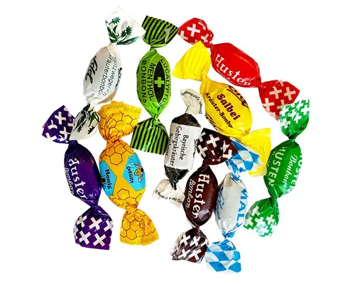 Edel Süßigkeit, Edel Husten und Kräuter Malz Eukalyptus Bonbons Mix ungefüllt 150g