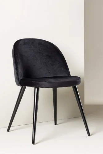 Venture Home Esszimmerstuhl Velvet, 2er-Set in Meerblau-Samt - Elegantes 2er-Set Esszimmerstühle mit weichem Samtbezug in Meerblau. Die stabilen Metallbeine bieten sicheren Halt, während die sanft abgerundete Rückenlehne und der gepolsterte Sitz für hohen Komfort sorgen.
