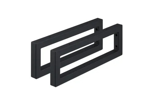 relaxdays Wandkonsole 2er Set - Praktisches Badkeramik-Zubehör: Gestalte Dein individuelles Regal mit der robusten Wandkonsole im 2er Set. Ideal als Halter für Waschtischplatten oder Wandregale in Küche und Wohnzimmer!