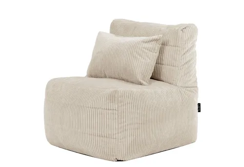 Icon Noa Liegsessel Sitzsack - Modular Sofa für Erwachsene, Beige - Flexibles Lounge-Möbel: Der weiche Sitzsack mit stützender Form lässt sich individuell anpassen. Ideal als bequemer Sessel oder für modulare Sofakombinationen. OEKO-TEX-zertifiziert für geprüfte Qualität.