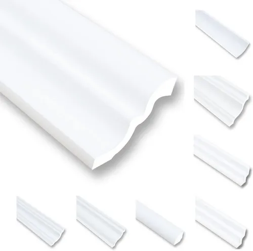 MDEKOR Deckenleiste Styropor-Leisten XPS, 100 Meter - Deckenleisten aus Styropor, 50 Stück, ideal für eine elegante Raumgestaltung und einfache Montage.