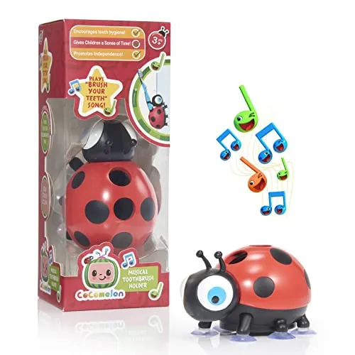 WOW! STUFF CoComelon Toys Musik-Zahnbürstenhalter, Vorschul-Lernspielzeug mit The Brush Your Teeth Song, für Kleinkinder, Mädchen und Jungen, Alter 2, 3, 4 und 5 Jahre