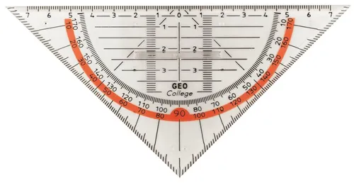 ARISTO Zeichenlineal Aristo College Geometrie Dreieck 16 cm mit Griff, Facette und