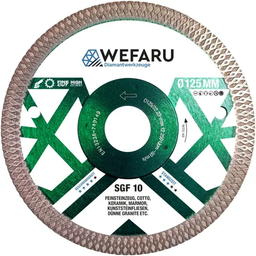 Profi Diamanttrennscheibe Fliesen Ø 125 mm für Winkelschleifer