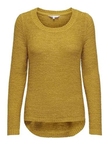 ONLY Damen ONLGEENA XO L/S KNT Pullover - Golden Spice, XL - Pullover für Damen aus lockerem Bändchengarn, bietet hohen Tragekomfort und ist pflegeleicht. Perfekt für einen lässigen Look!