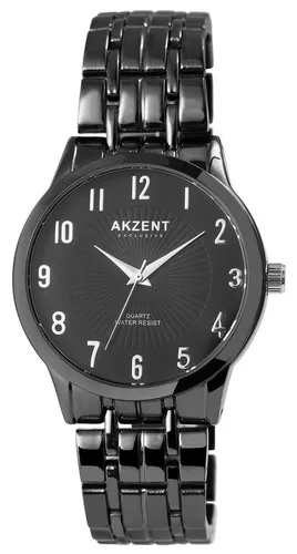 AKZENT Quarzuhr Serdar Akzent Exclusive Herrenarmbanduhr mit Metallband