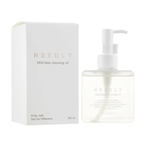 NEEDLY Mild Cleansing Oil 240 ml - Gesichtsreinigung & Cleanser – Sanftes Reinigungsöl mit Kamelienöl, das Make-up gründlich entfernt und die Haut von Talg befreit für ein angenehmes Hautgefühl.