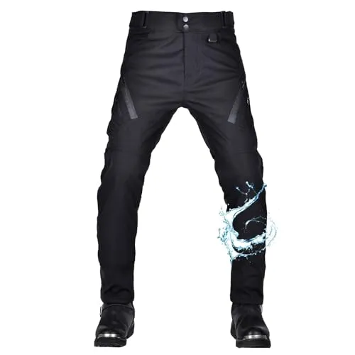 oFzimTo Motorradhose Herren Cargo – Wasserabweisende Biker Hose für alle Jahreszeiten