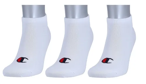 Champion Tennissocken (Baumwolle) Sneaker Schriftzug-Print weiss Herren - 3 Paar