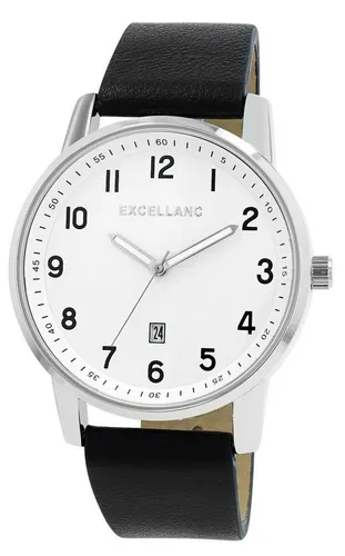 EXCELLANC Quarzuhr 2900242 Excellanc Herrenuhr, Armband aus Lederimitat