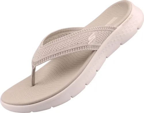 Skechers GO WALK FLEX HOLLY Damen Zehentrenner - Wanderschuhe mit veganem, maschinenwaschbarem Material und gepolstertem Goga Mat Fußbett für optimalen Komfort bei langen Spaziergängen oder im Alltag.