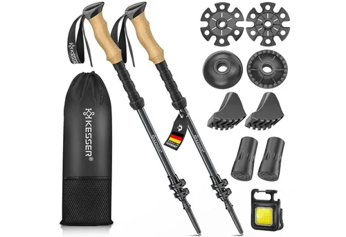 KESSER® Wanderstöcke Aluminium oder Carbon mit Korkgriff von Kesser