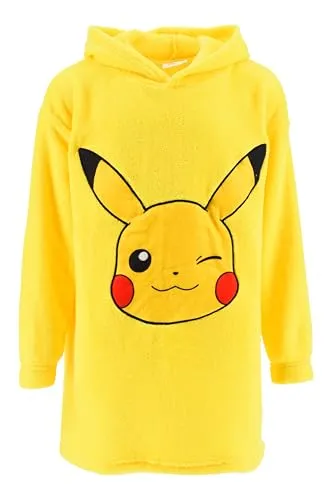 Pokemon Pikachu Oversized Kapuzenpullover für Kinder - Kuscheliger, oversized Kapuzenpullover mit süßem Pikachu-Design und charakteristischen Ohren. Ideal für kalte Tage und sorgt für einen entspannten Look.