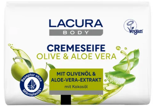 Lacura Olivenöl & Aloe-Vera-Extrakt Mydło w Kostce 150 g Aldi 4061464932685