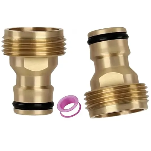 3/4 Zoll Gartenschlauch Schnellverbinder, Außengewinde Gartenschlauch Wasserhahn Adapter, Messing 3/4 Zoll BSP Schlauchanschluss passend für Gewindehahn Adapter und Garten Spritzpistole.