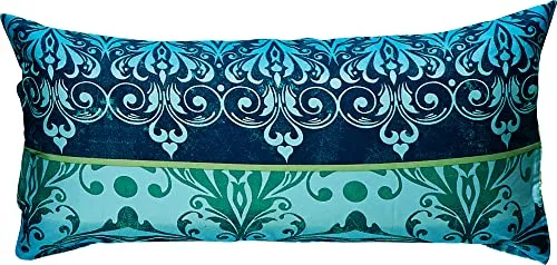 Erwin Müller Kissenbezug Flanell Wendekissenbezug blau Größe 40x80 cm - für die kühle Jahreszeit, mollig warm, temperaturregulierend, mit Reißverschluss