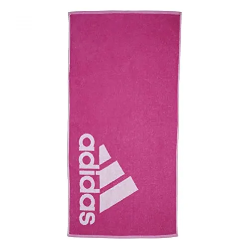 adidas Handtuch Towel S fuchsia-white - Weiches Sporthandtuch - Handtücher - Ideal für Fitness und Zuhause, aus 100% Baumwolle, schnell trocknend und hautfreundlich, mit großem adidas Logo.
