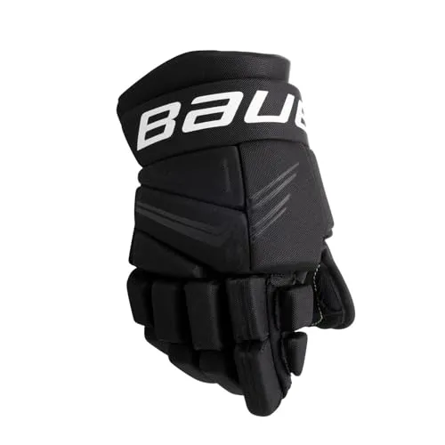 Bauer X Junior Handschuhe - Eishockey-Handschuhe in schwarz, Größe 10 Zoll, ideal für Junior-Spieler, bieten optimalen Schutz und Komfort für Eishockey und Rollhockey.