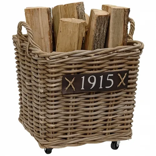 Feuerholzkorb Rattan 35x35x40cm von Van der Leeden