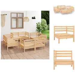 vidaXL 8-tlg. Garten-Lounge-Set aus massivem Kiefernholz
