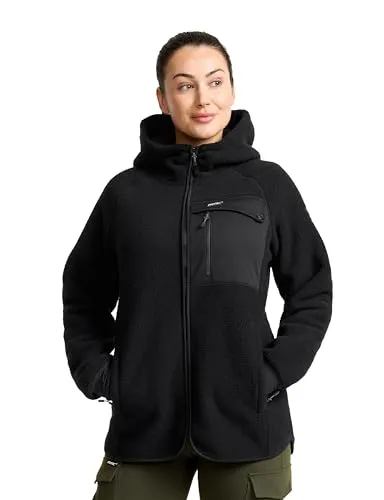 RevolutionRace Sherpa Hoodie für Damen in schwarz von RevolutionRace