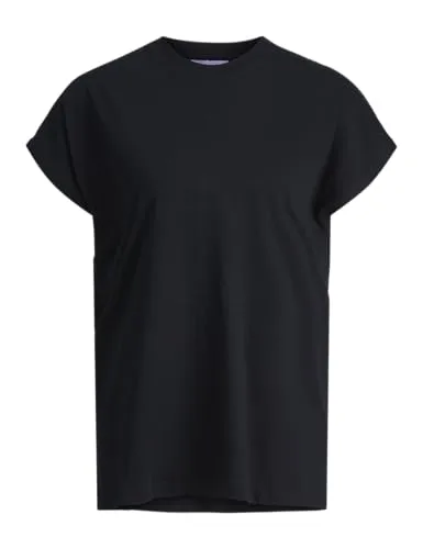 JACK & JONES Damen Jjxx Jxastrid Sl Boxy Every Tee Noos T-Shirt, Schwarz, M EU