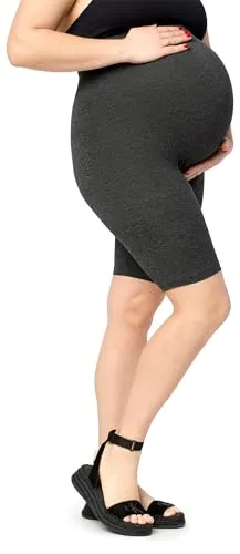 Merry Style Große Größen Damen Kurze Umstandsleggings aus Viskose MS10-462 (DunkelMelange, 4XL)